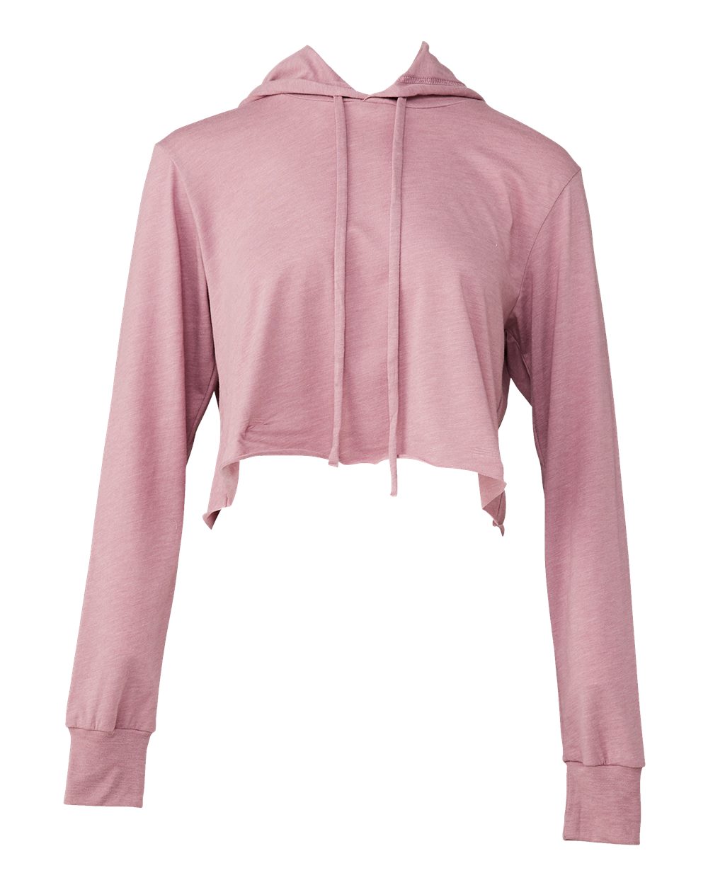 Women's Triblend Crop Long Sleeve Hoodie Tee - 8512 14