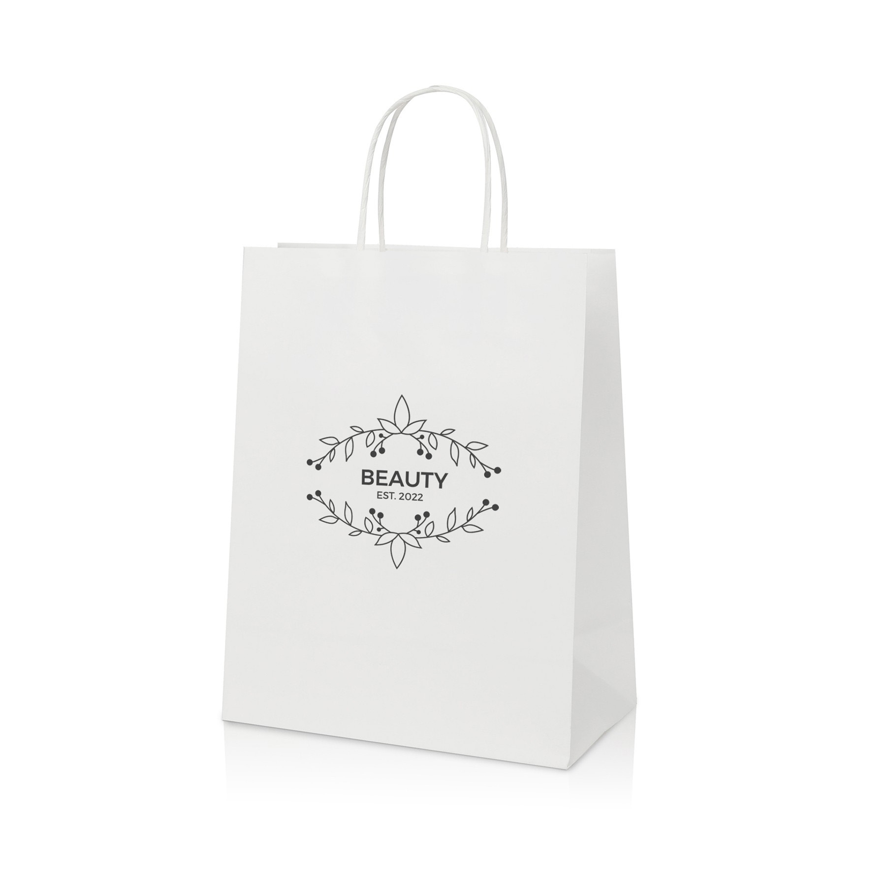 White Kraft Paper Shopper Tote Bag 6
