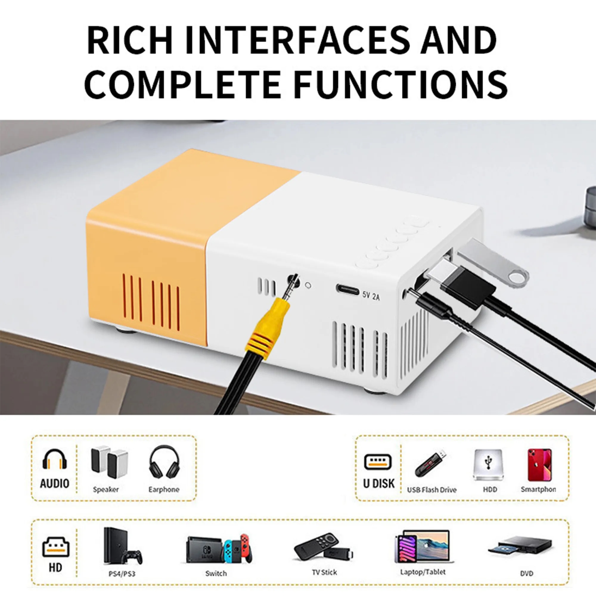 Portable Mini Projector 6