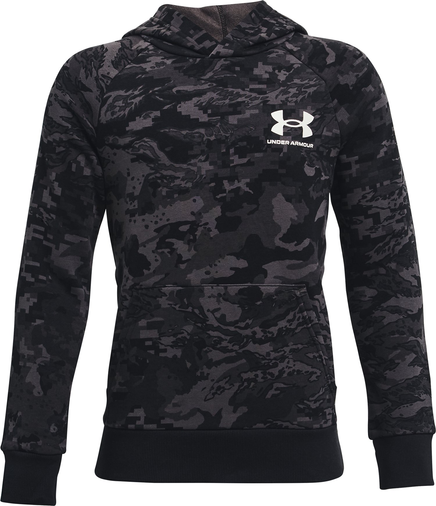 UA Rival Fleece ABC Camo Boys' Hoodie, custom hoodie or sweatshirt with logo imprint 2