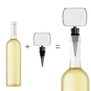 Stylish Round Angle Rectangle Design Wine Bottle Stopper 2