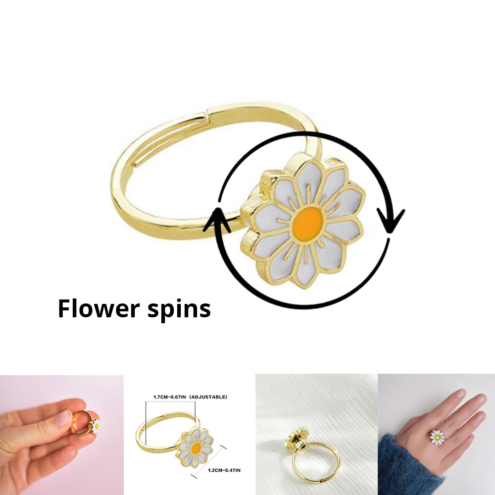 Flower Fidget Finger Ring 2