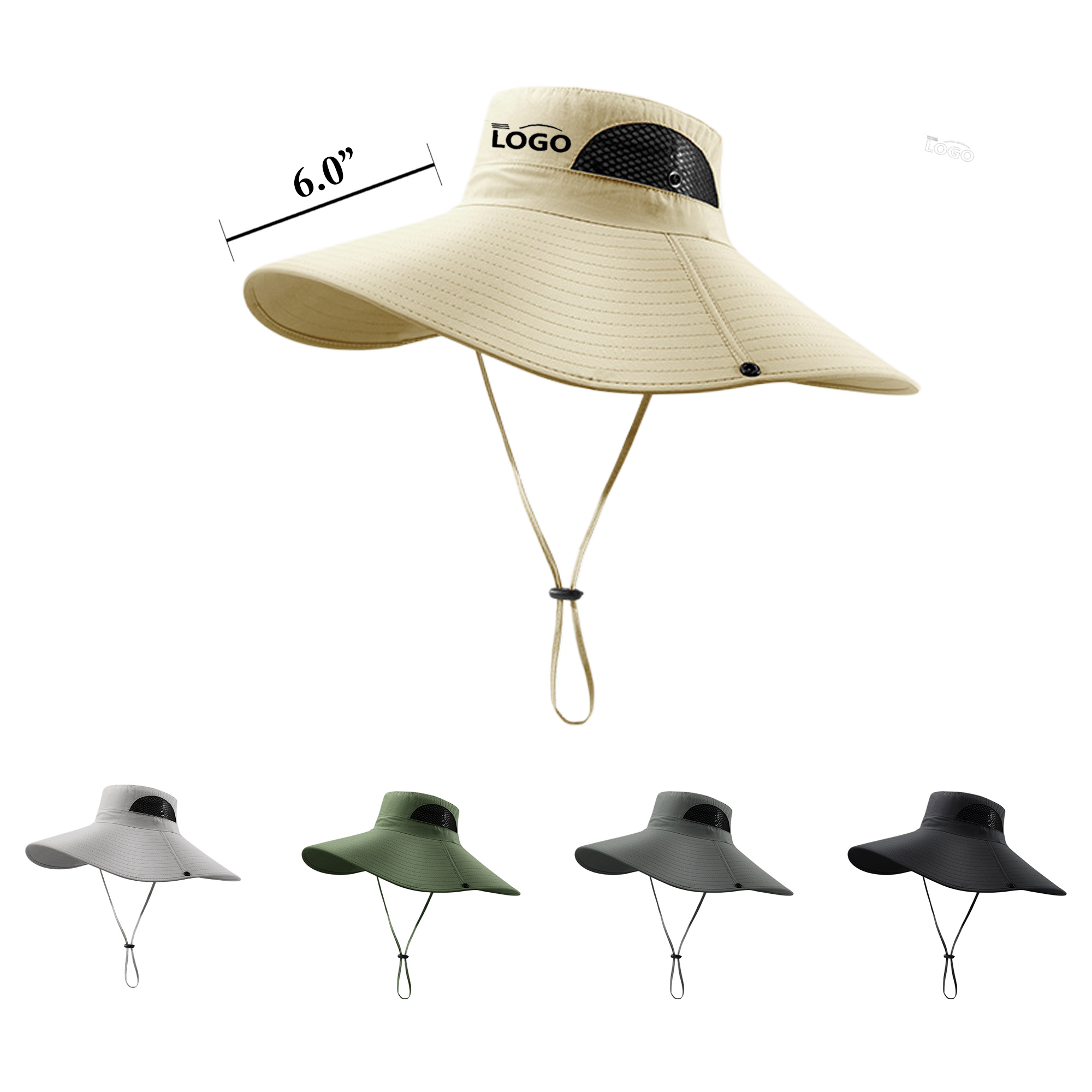 6 Inch Brim Wide Fishing Bucket Hat 5
