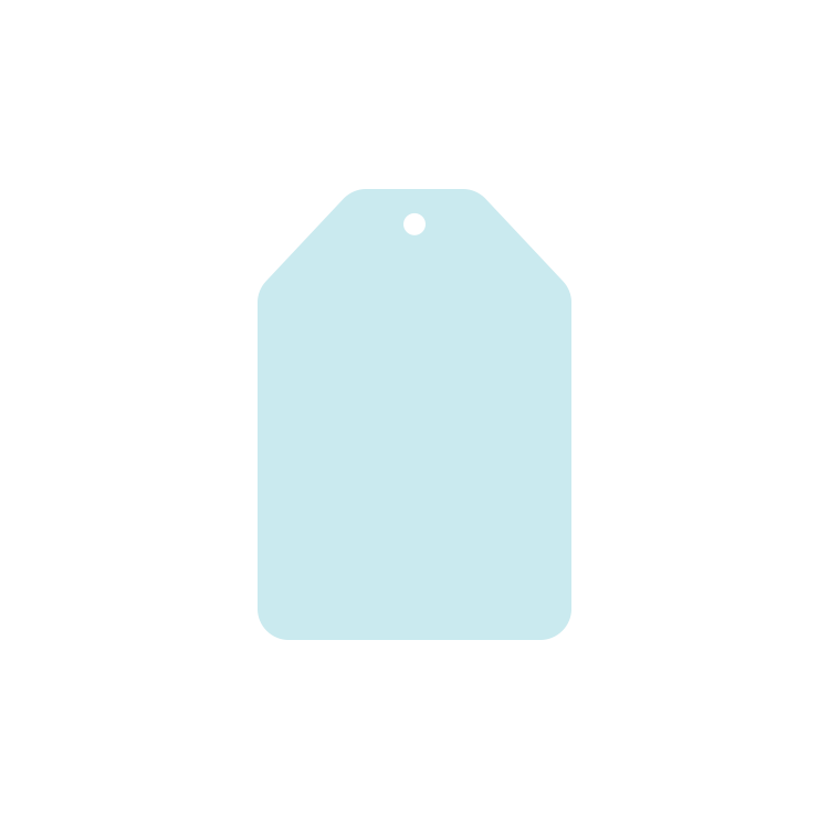 Promo Tag Card Stock 12 pt 01 - 15 sq in White (Stock Shape #) Digital Print 12