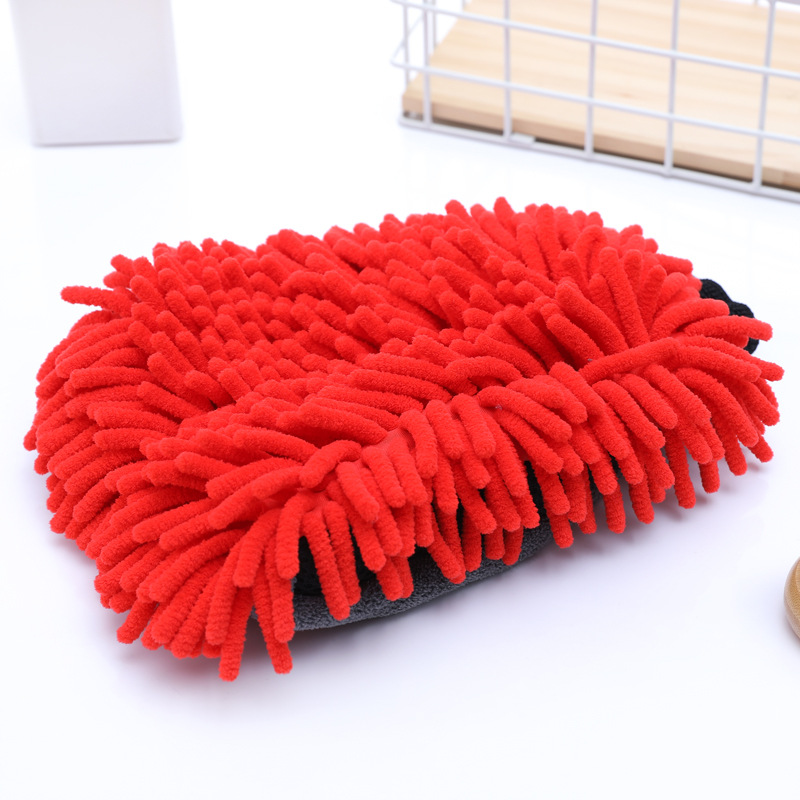 Chenille Premium Scratch Resistant Microfiber Reversible Car Wash Gloves 1
