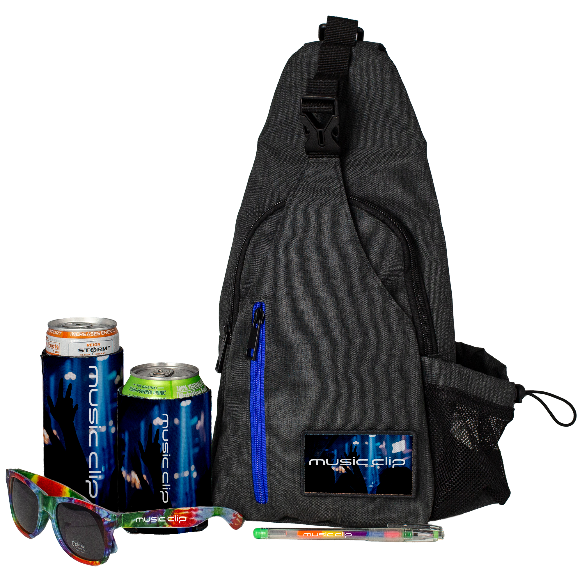 Festival Kit with Cooler Sleeve, Tie-Dye Shades & Crossbody Bag 2