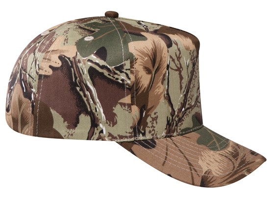 OTTO CAP® Camouflage 5 Panel Mid Profile Baseball Cap 6