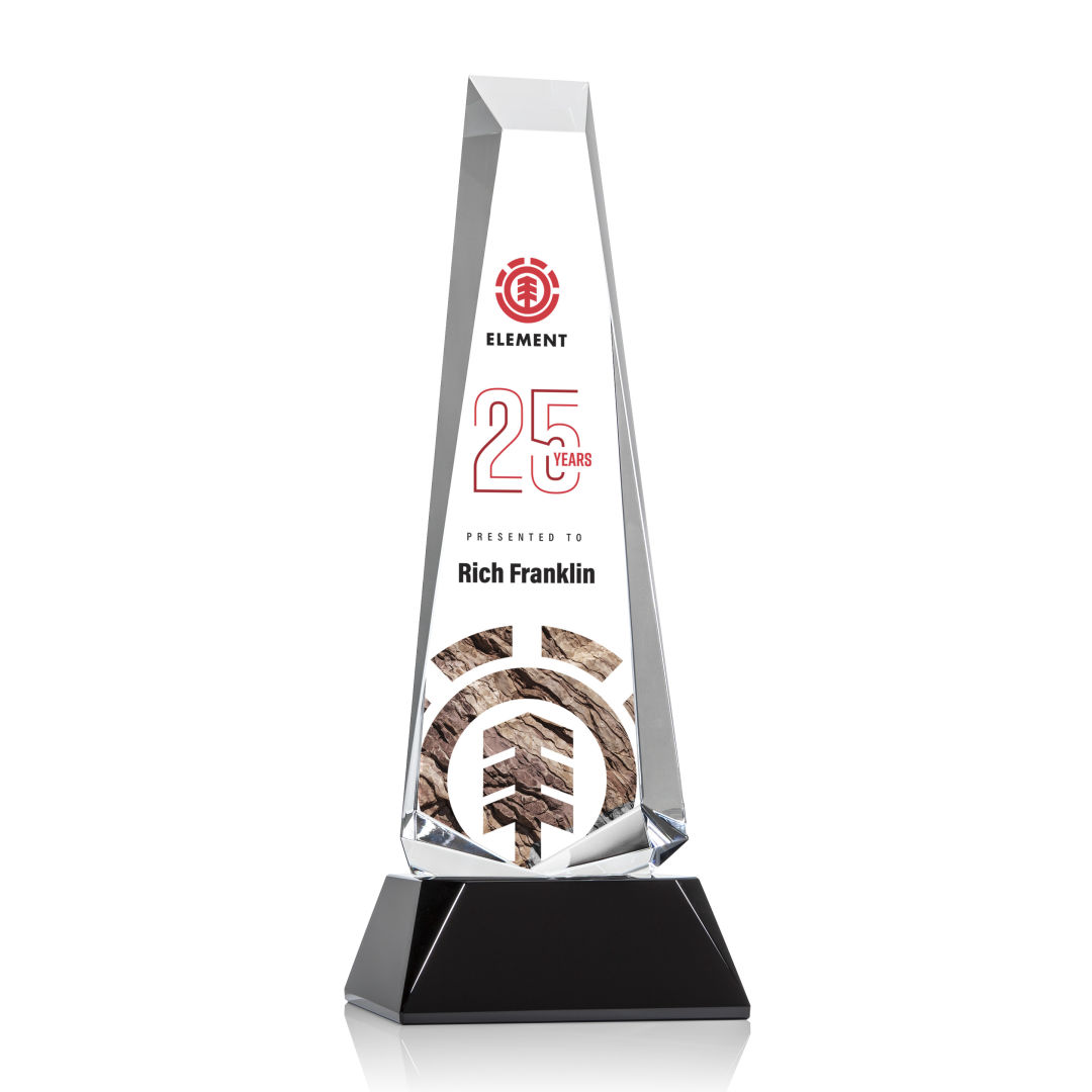 Rustern Obelisk VividPrint™ Award on Base - Black 4