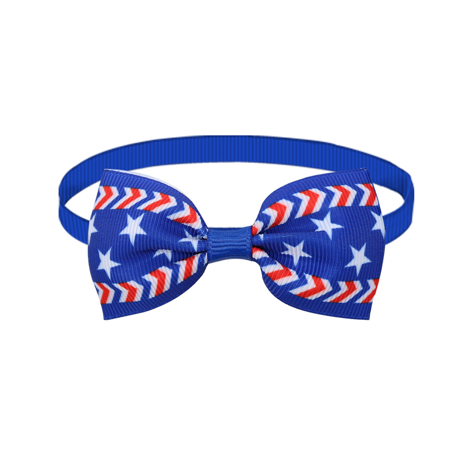 Adjustable Patriotic Ribbon Pet Bow Tie 15