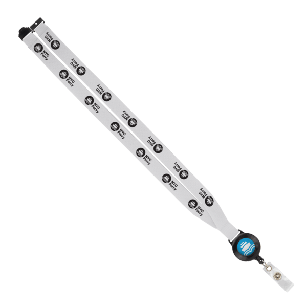 IMPORT 3/4" Polyester Lanyard with Retractable Badge Reel and IPH7 back of neck convenience release. 59