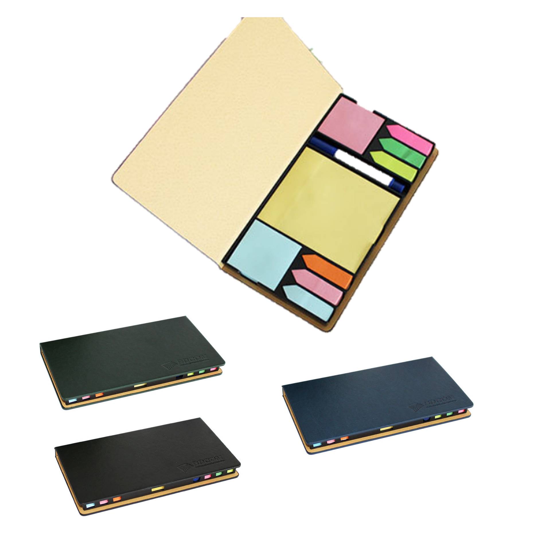 Leather Cover Memo Pad Sticky Notes Box 1