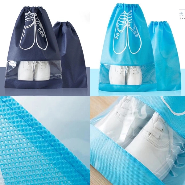 Non Woven Drawstring Bag With Clear Window 5