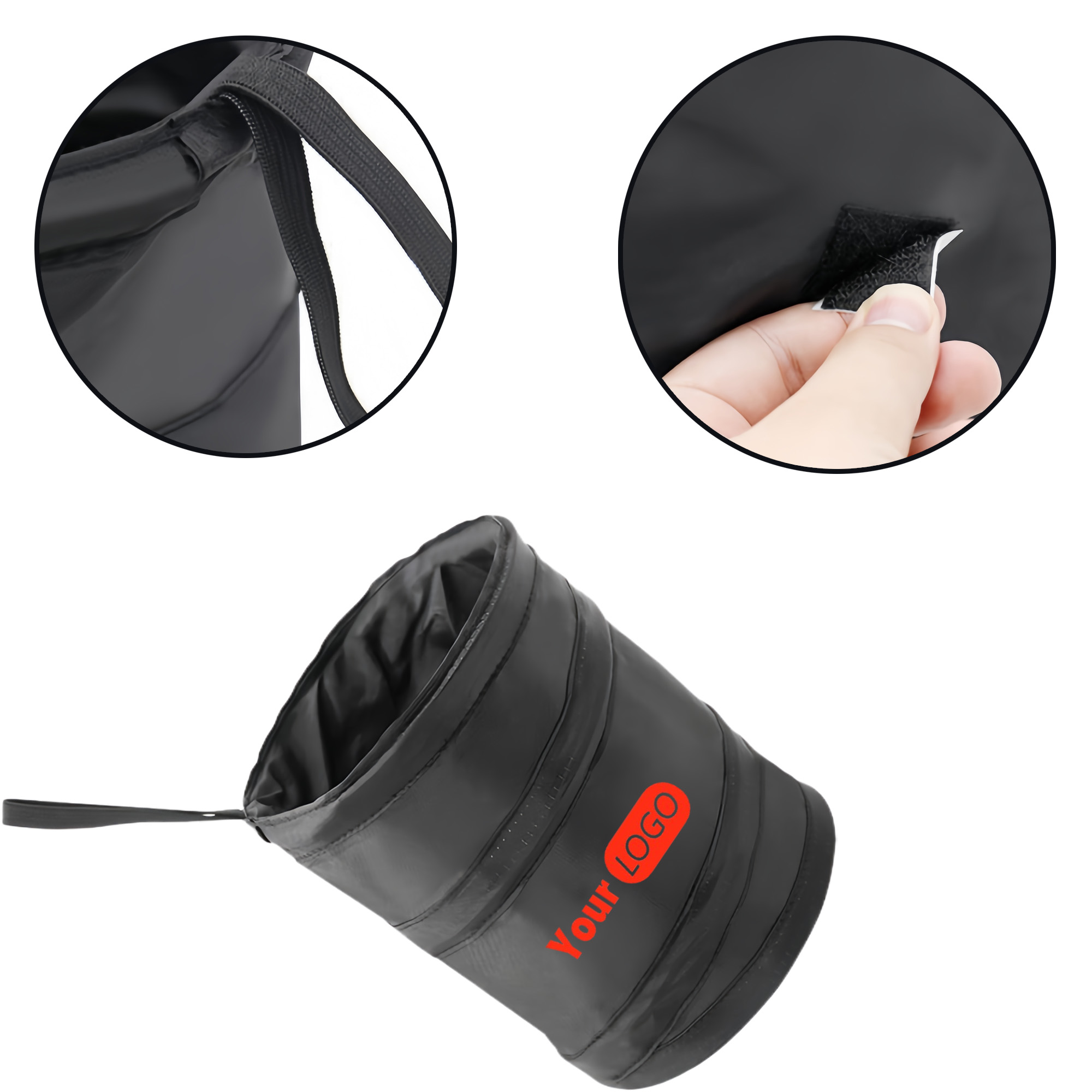 Car-mounted Foldable Oxford Cloth Trash Can 2