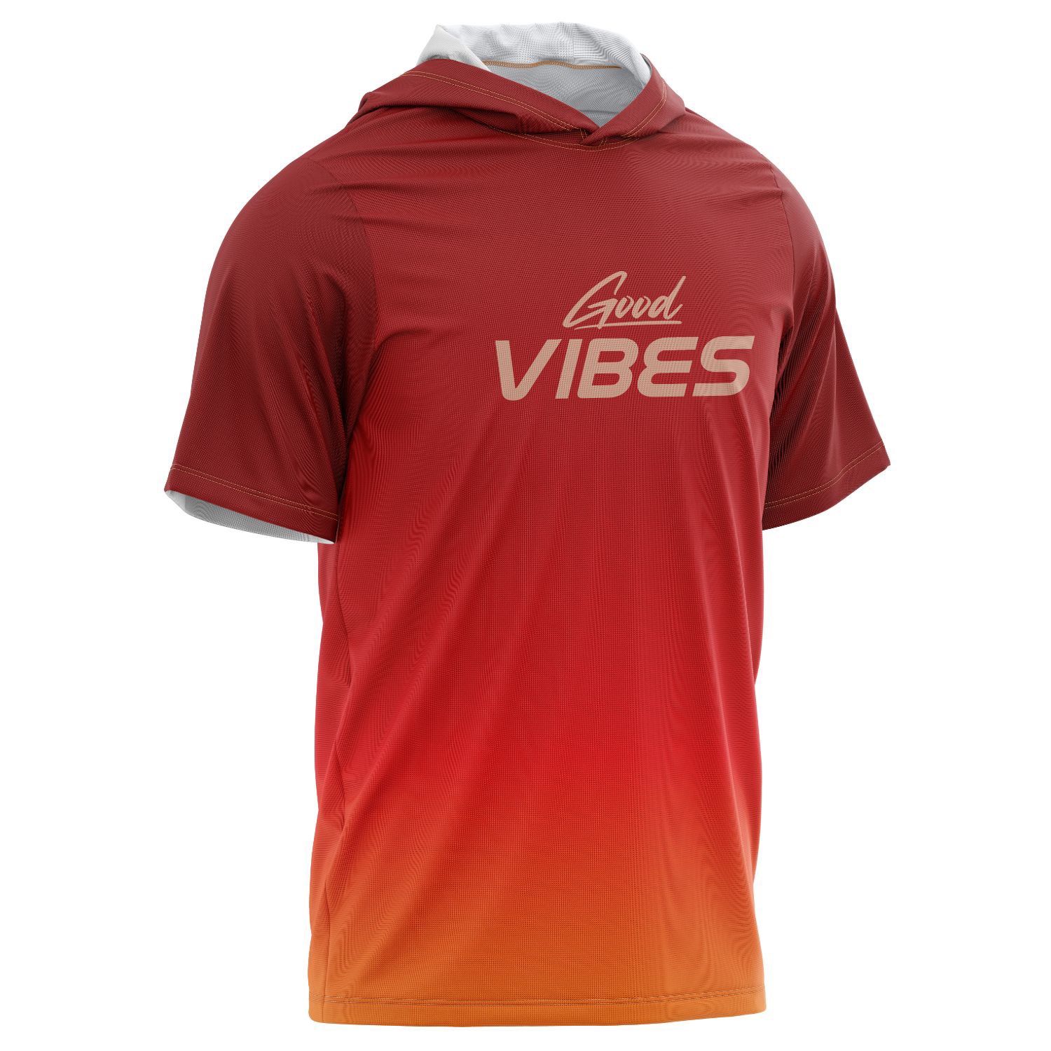 Women's 160 GSM Brushed Milk Silk Sublimation Short Sleeve Hoodie T-shirt 5