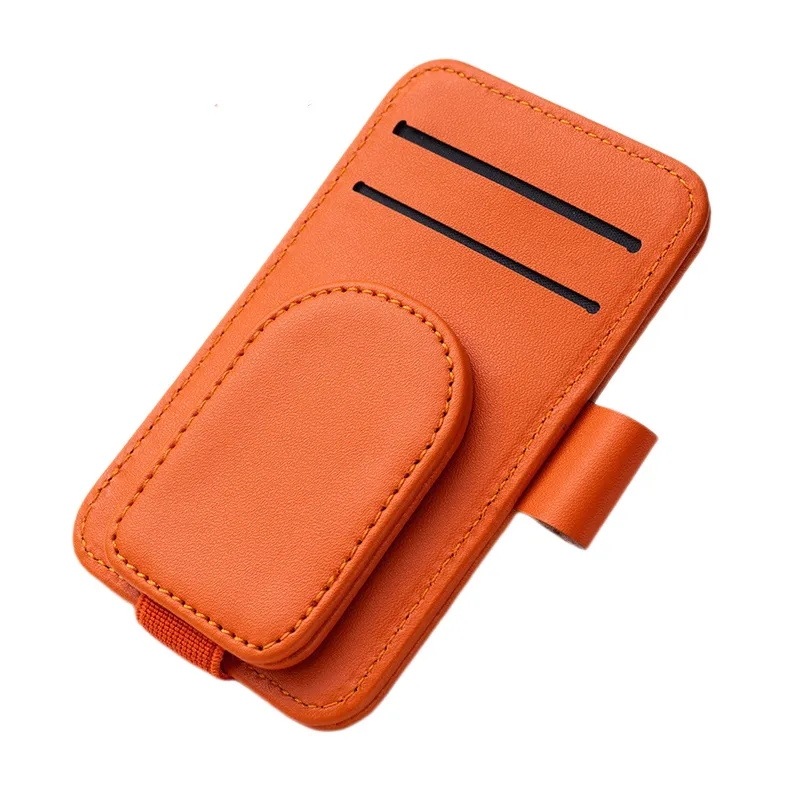 Pu Leather Car Sun Visor Magnetic Clip 3