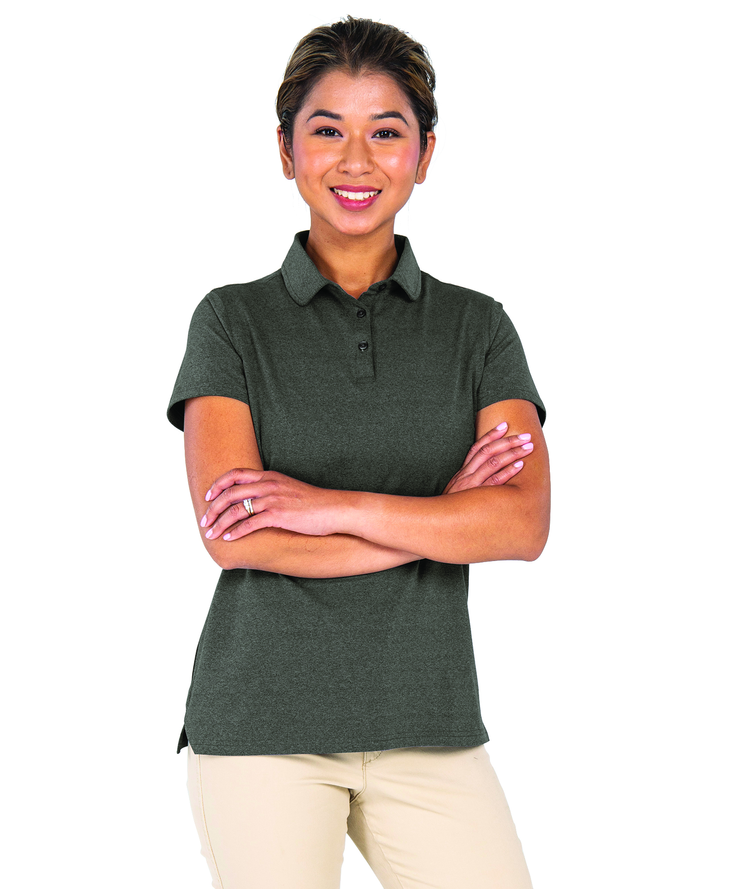 Women's Heathered Eco-Logic Stretch Polo