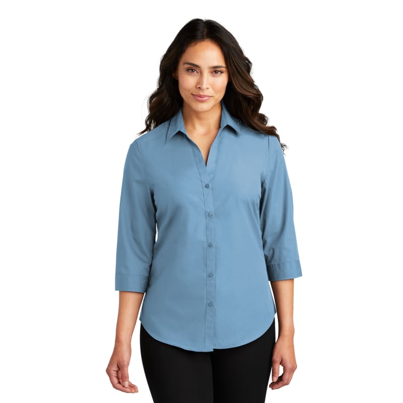 Port Authority Ladies 3/4-Sleeve Carefree Poplin Shirt. 15