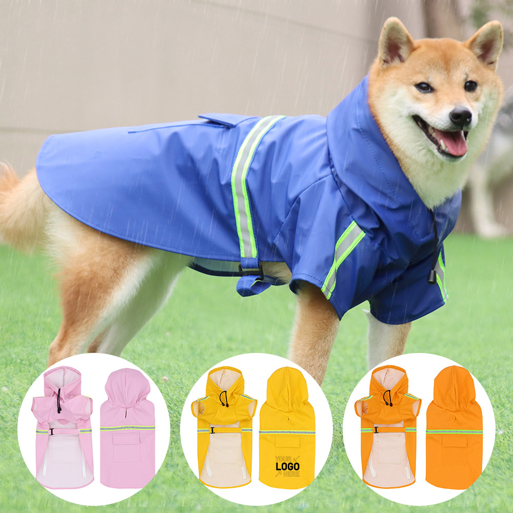 Dog Raincoat Poncho For Small To X-Large And Puppies 4