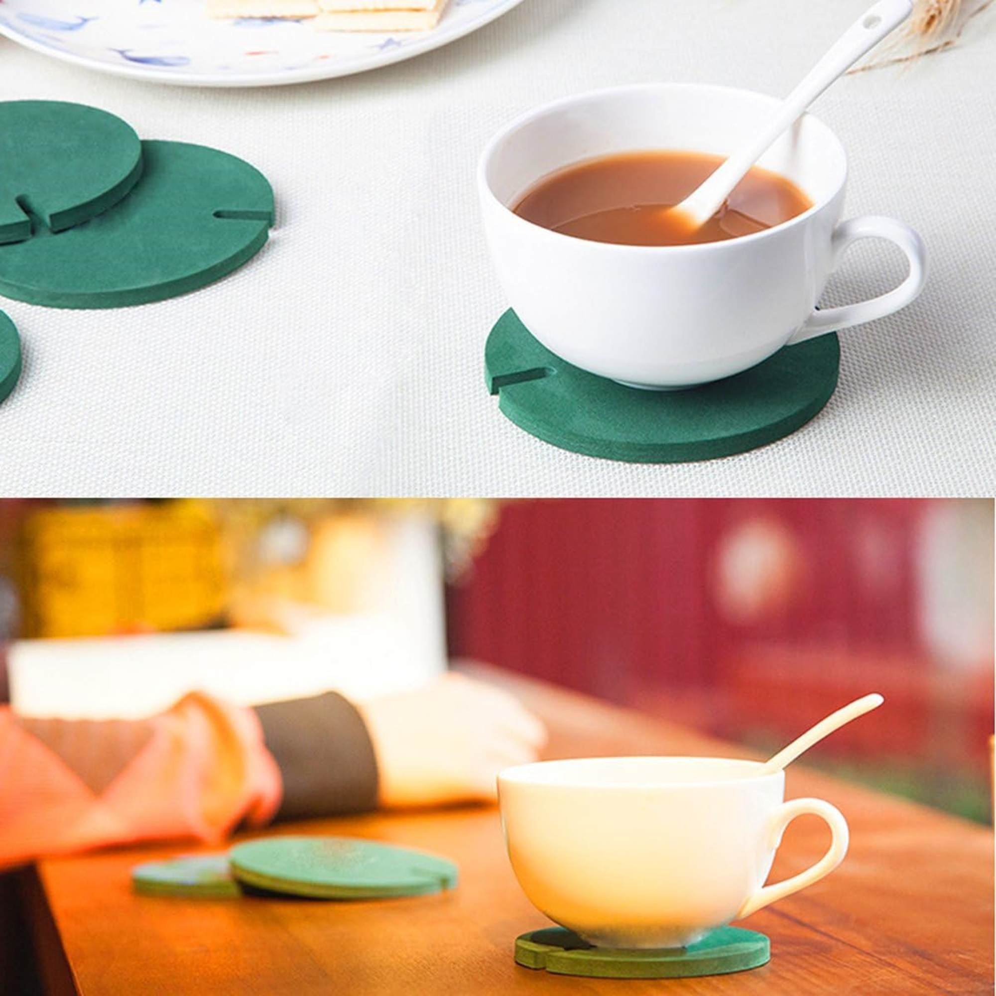 Set Of 6 DIY Cactus Coasters With Flowerpot Holder 2