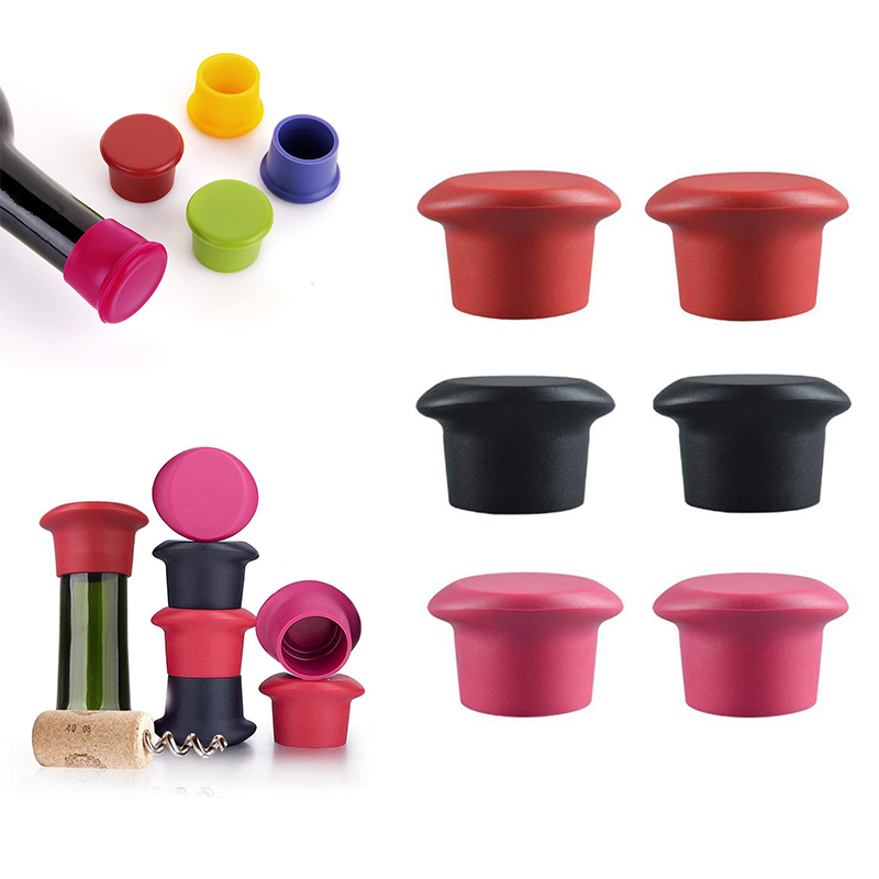 Candy-Colored Food-Grade Silicone Crisper Caps Wine Bottle Plugs 1