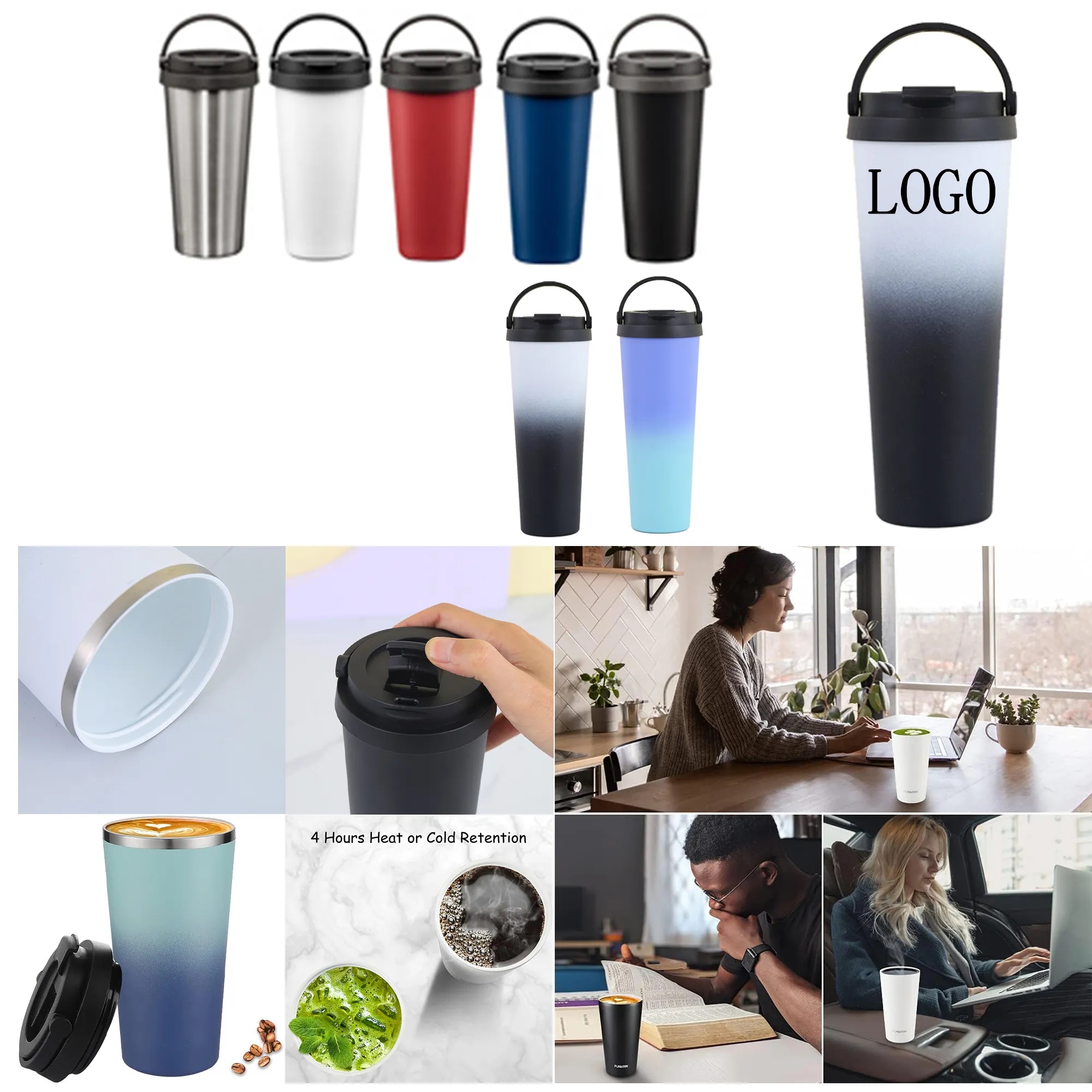 Insulated Double Wall Vacuum Travel Mug with Handle - 25 oz 6