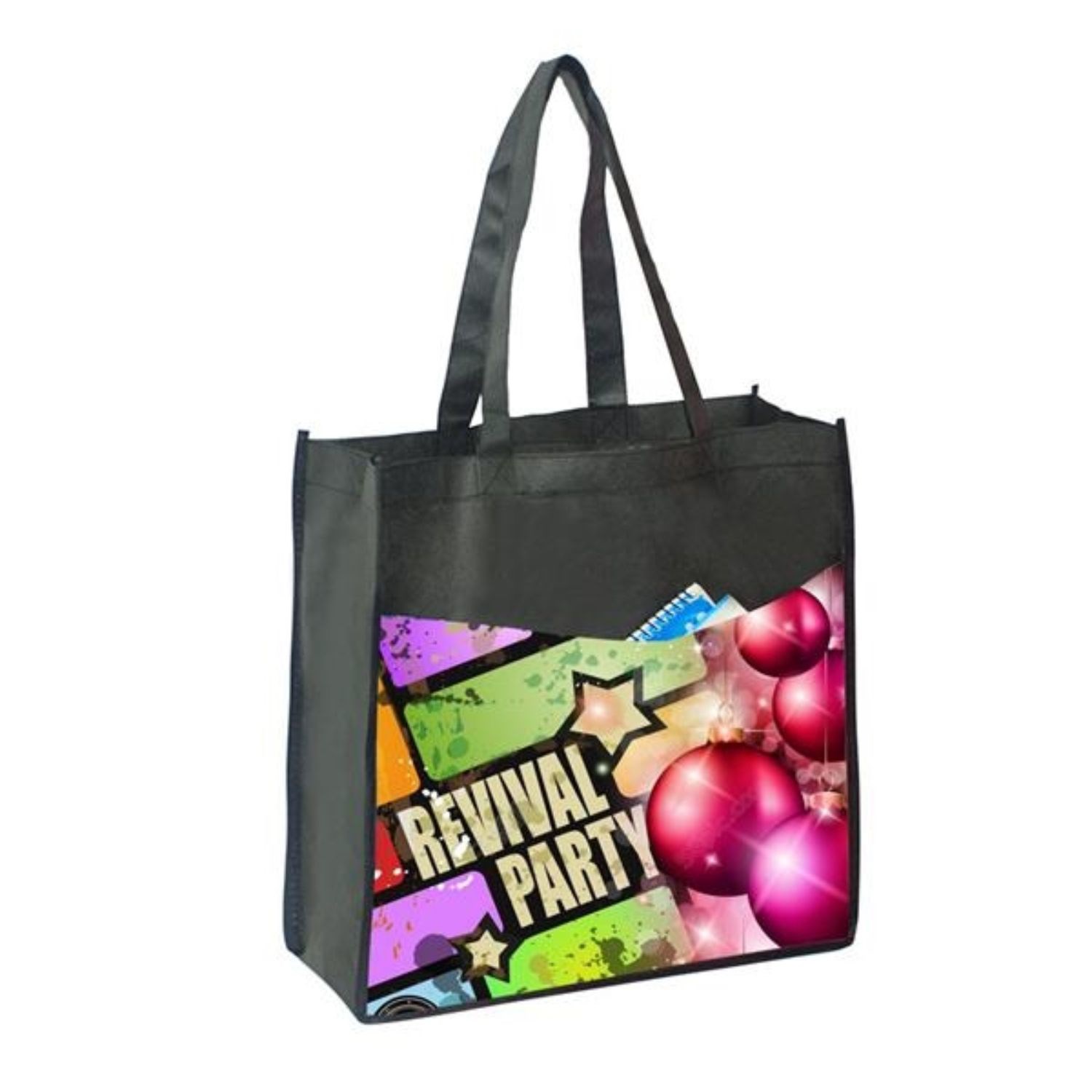 130 GSM Full Color Tall Tote Bag with 5" Gusset (13" x 13" x 5") 3