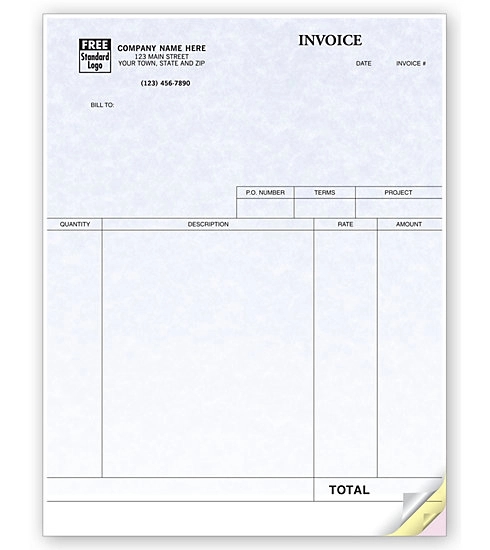 Service Invoices, Laser, Parchment 1