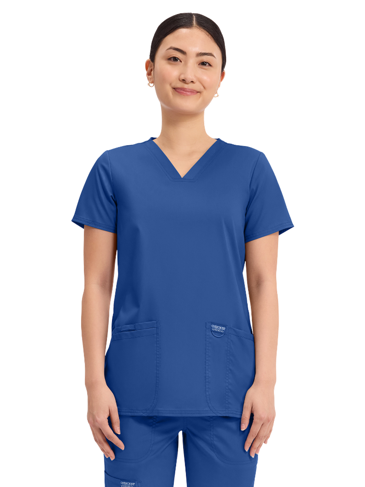 Cherokee - Workwear Revolution - Women's 3-Pocket V-Neck Top 8