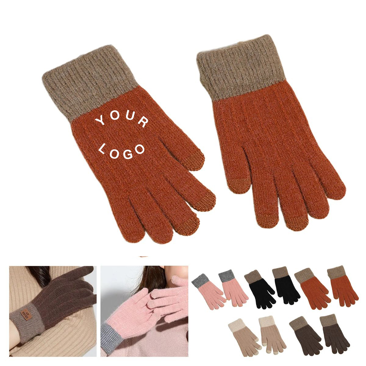 Faux Wool Winter Touchscreen Gloves 5