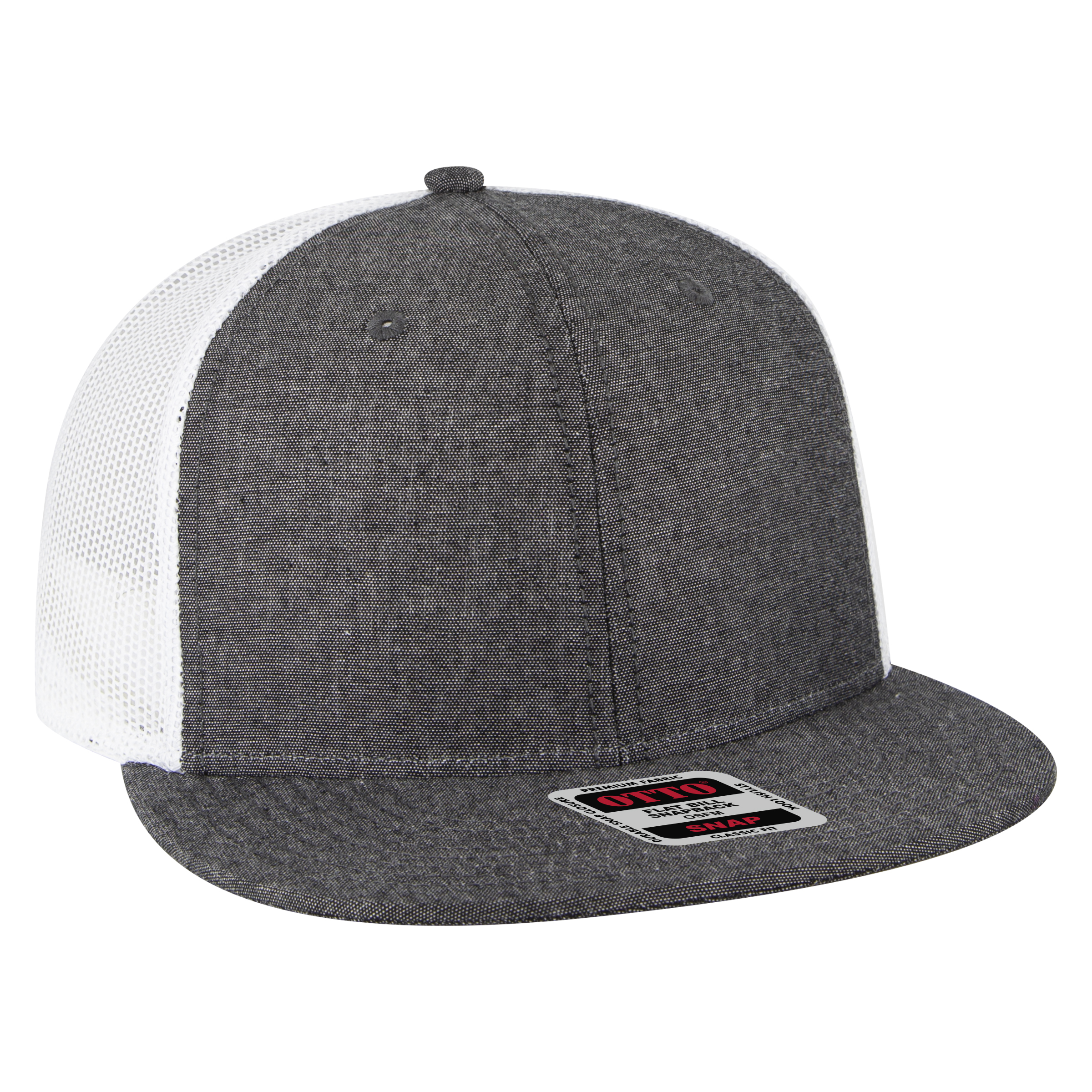 OTTO CAP® OTTO SNAP 6 Panel Pro Style Mesh Back Trucker Snapback Hat 8