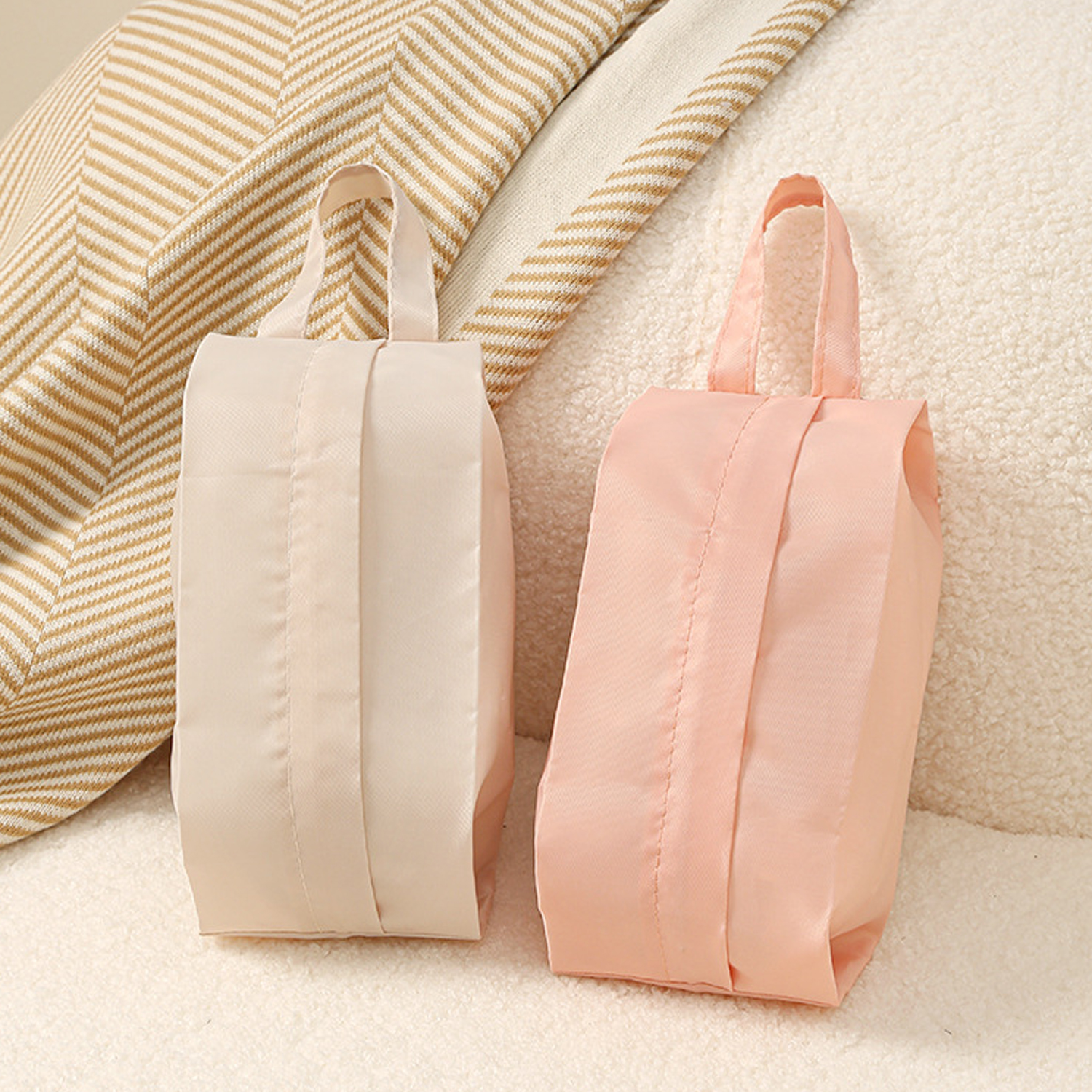 Portable Travel Underwear Cosmetic Organizer Bag w/ Handle 6
