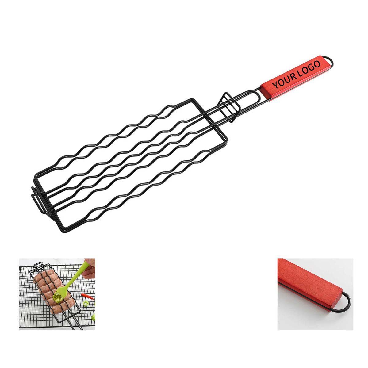 Heavy Duty Iron Basket for Grilling Small Foods 4