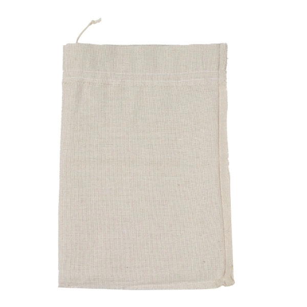 6" x 4" - Natural Cotton Drawstring Pouch 4