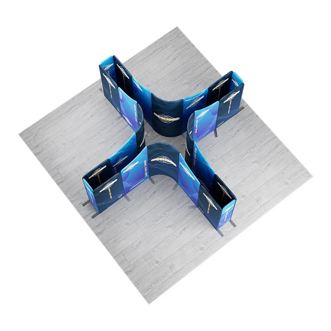 16.4x16.4ft Magnetic Modular Fabric Displays - Island Shape 17