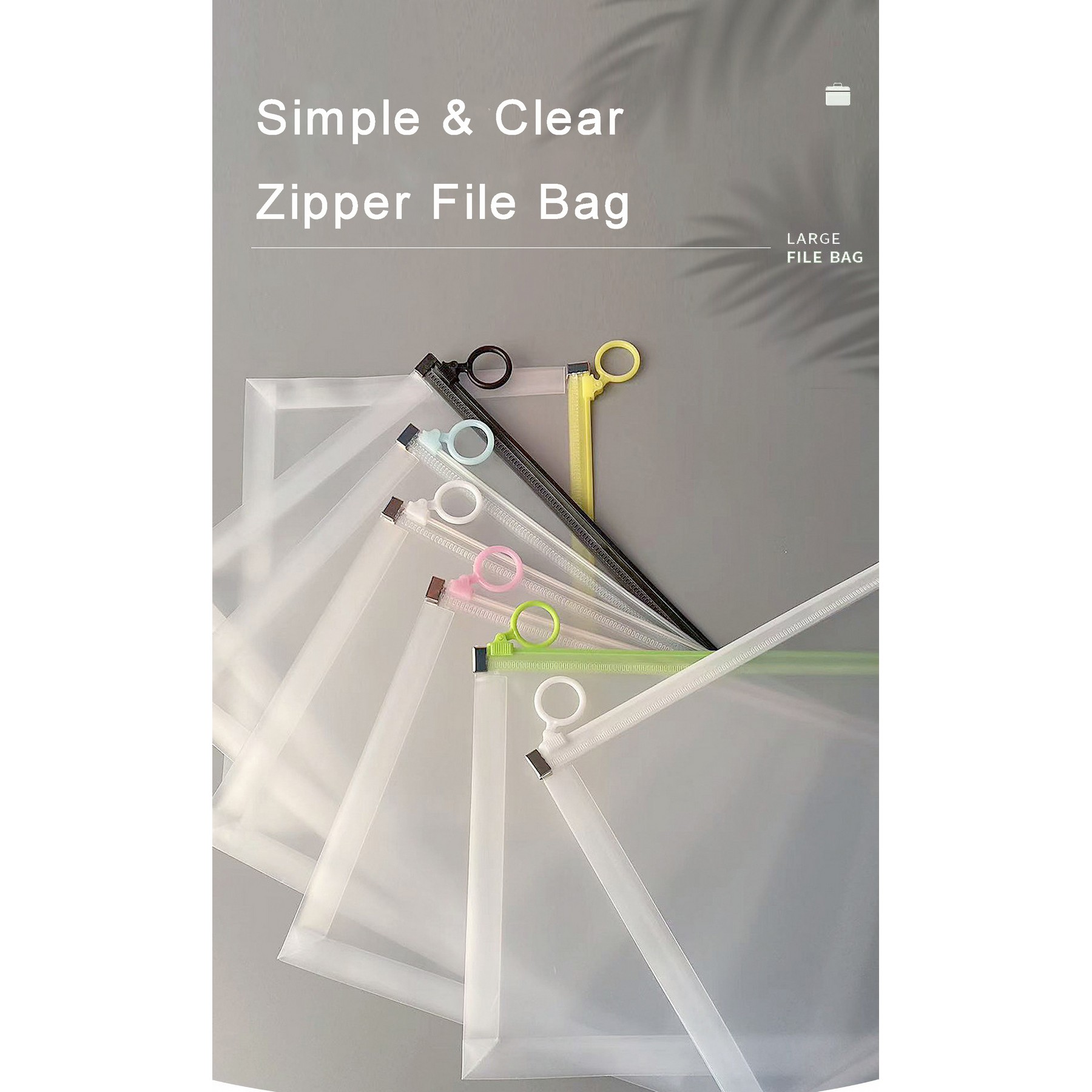 Clear Plastic Zip Envelopes File Document Paper Folder Case 1