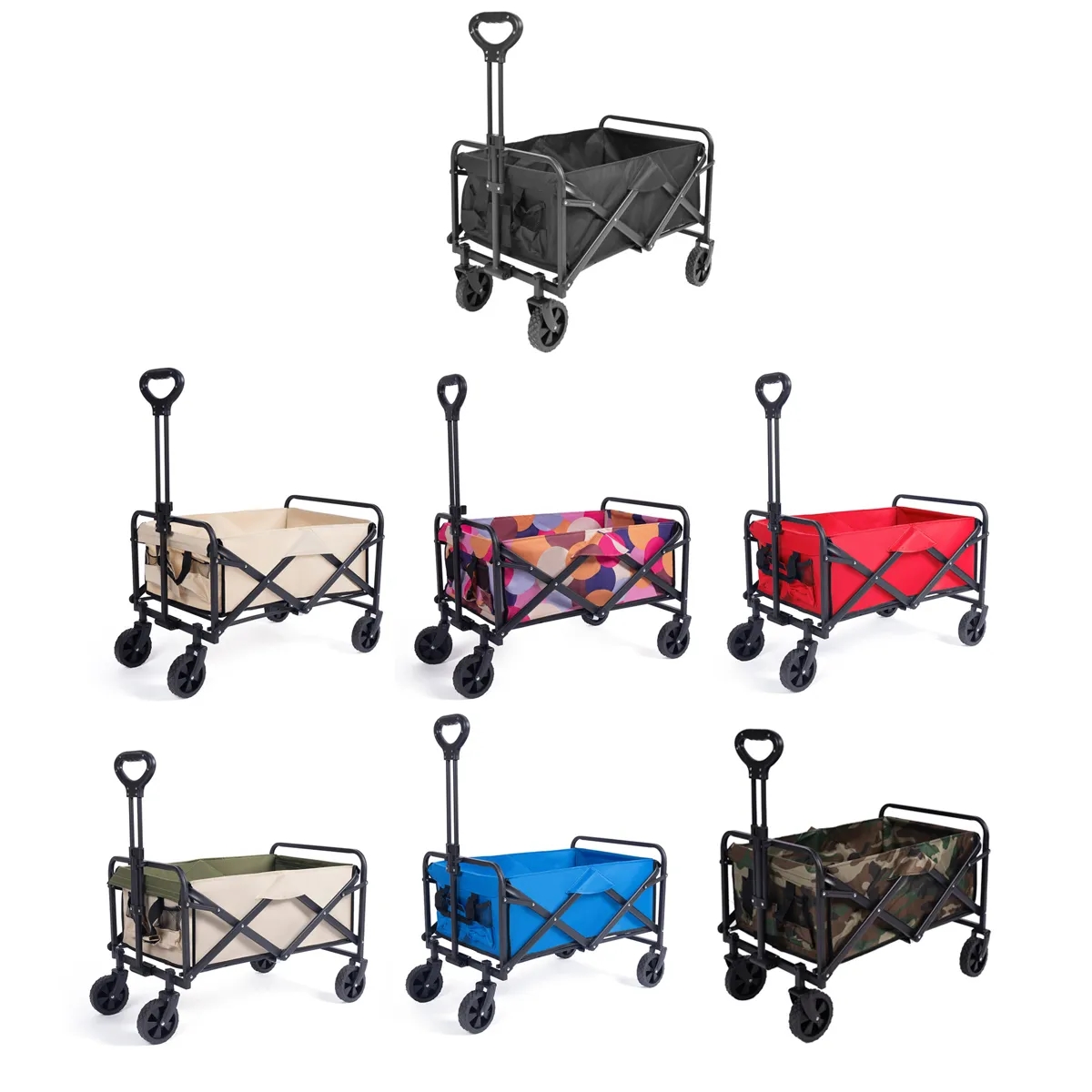 Collapsible Folding Utility Wagon Cart Heavy Duty 3