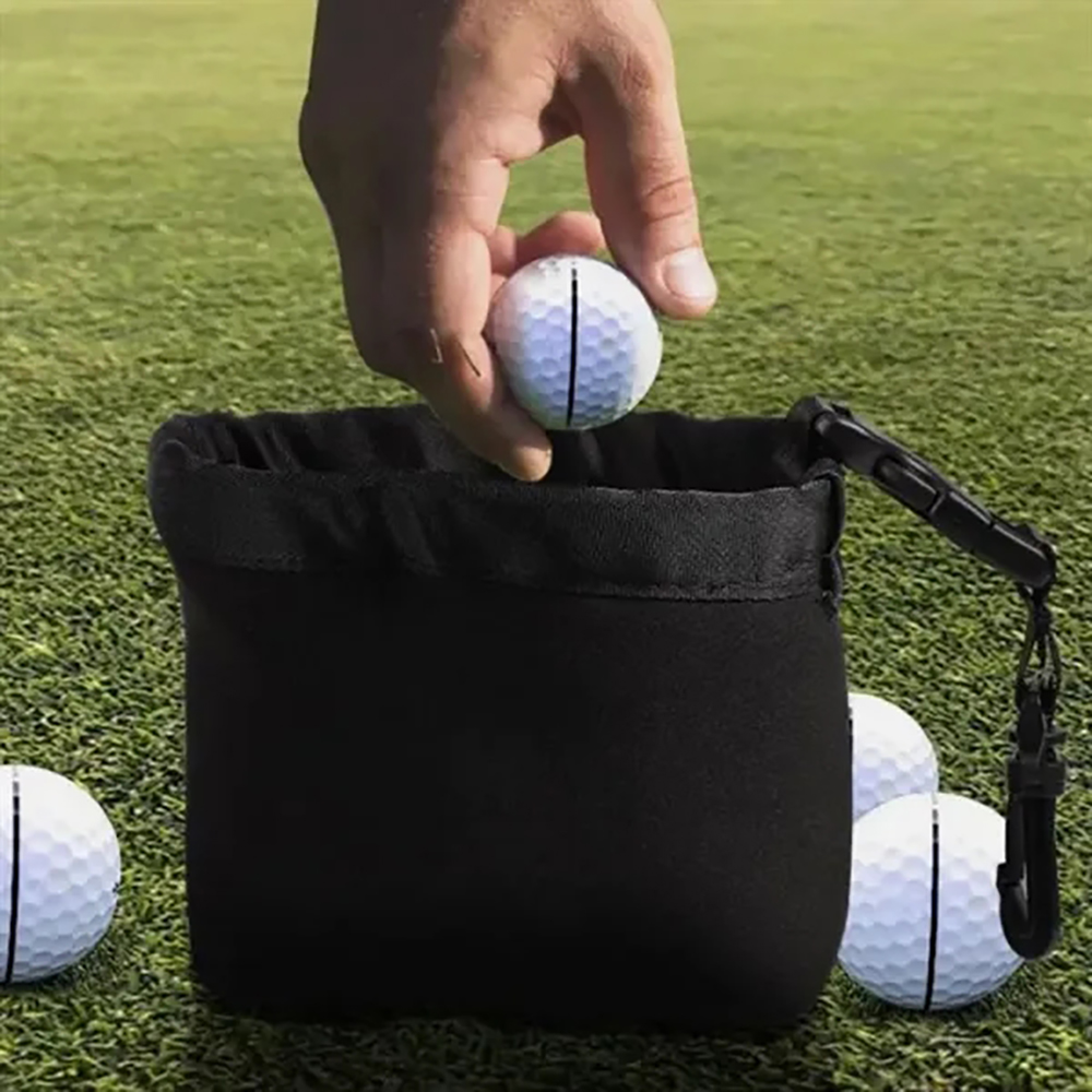 Neoprene Golf Ball Towel Pouch with Hanging Clip 4