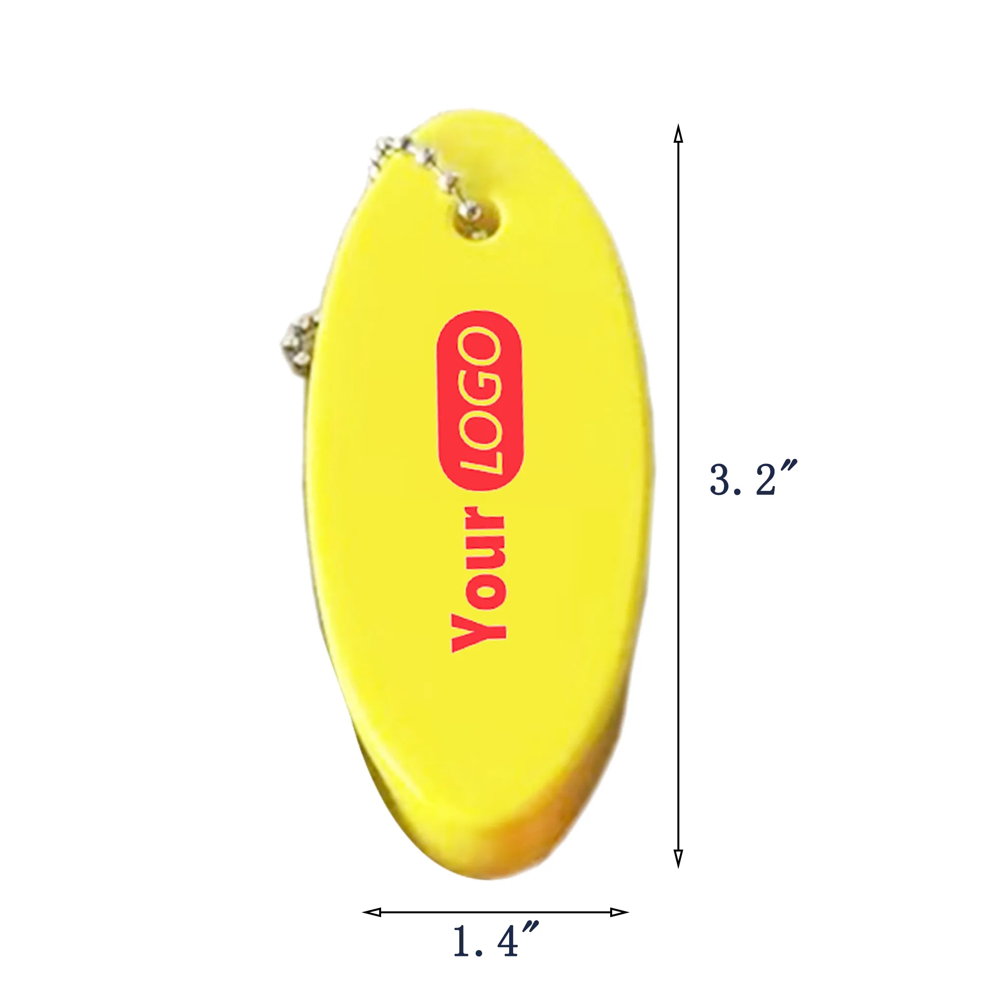 Oval Floating Keychain Made of PU 3