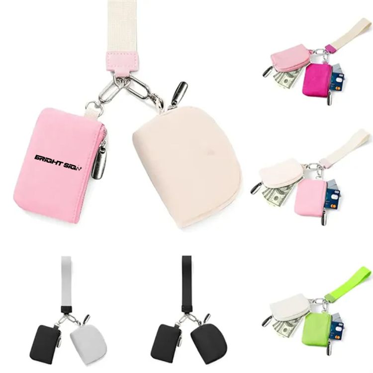 Nylon Zip Wristlet Wallet Keychain 1