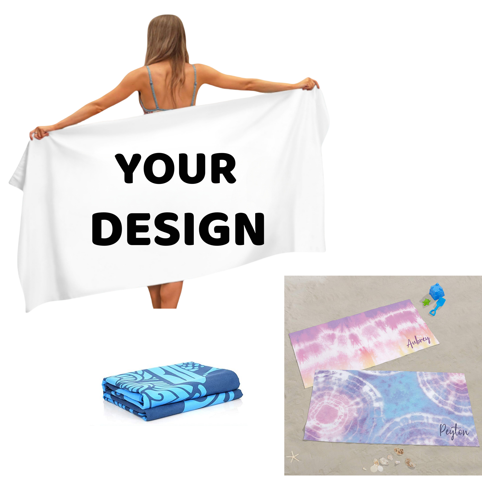 30"x 60" Full Color Beach Towel 2