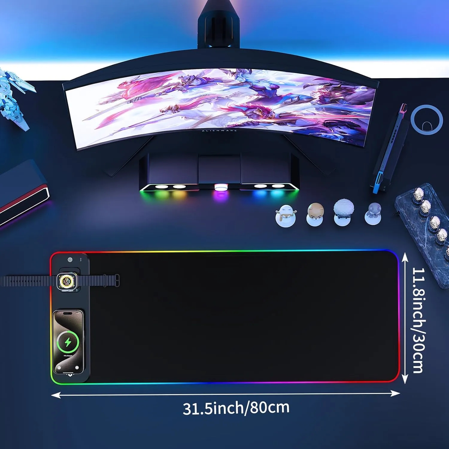 Magnetic Luminescent Wireless Charging Mouse Pad 8