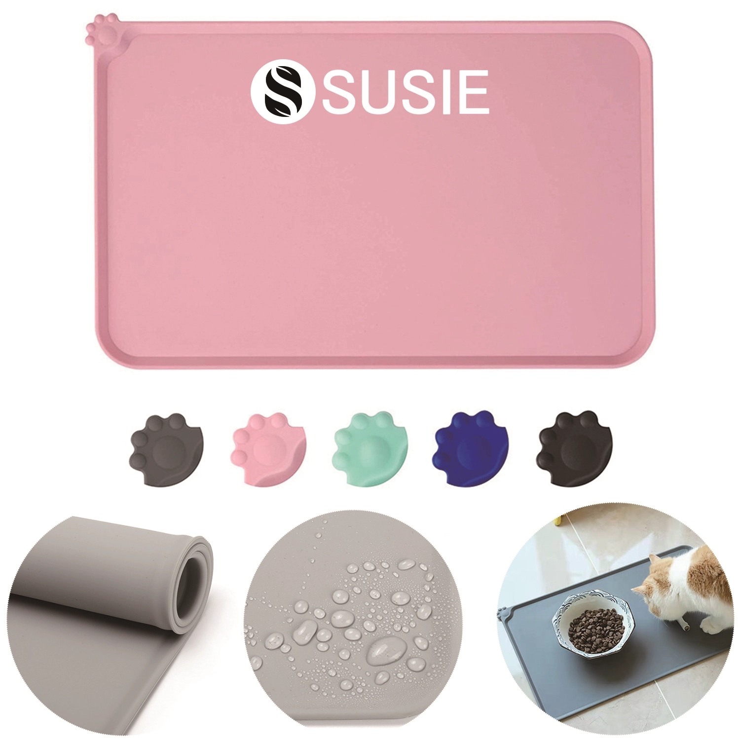 Non Slip Pet Food Mats Tray 2