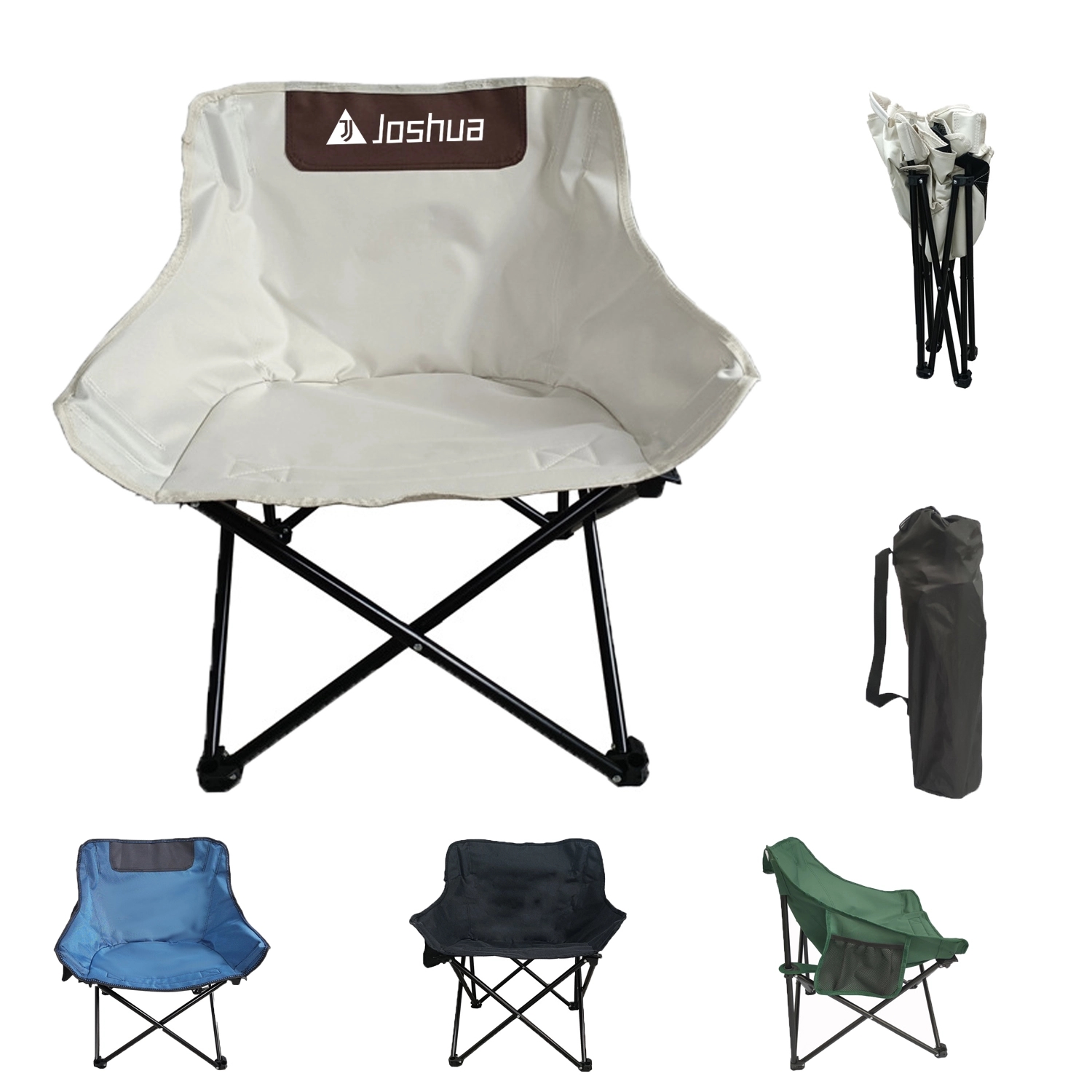 Camping Moon Saucer Chair, custom folding chair with logo imprint 2