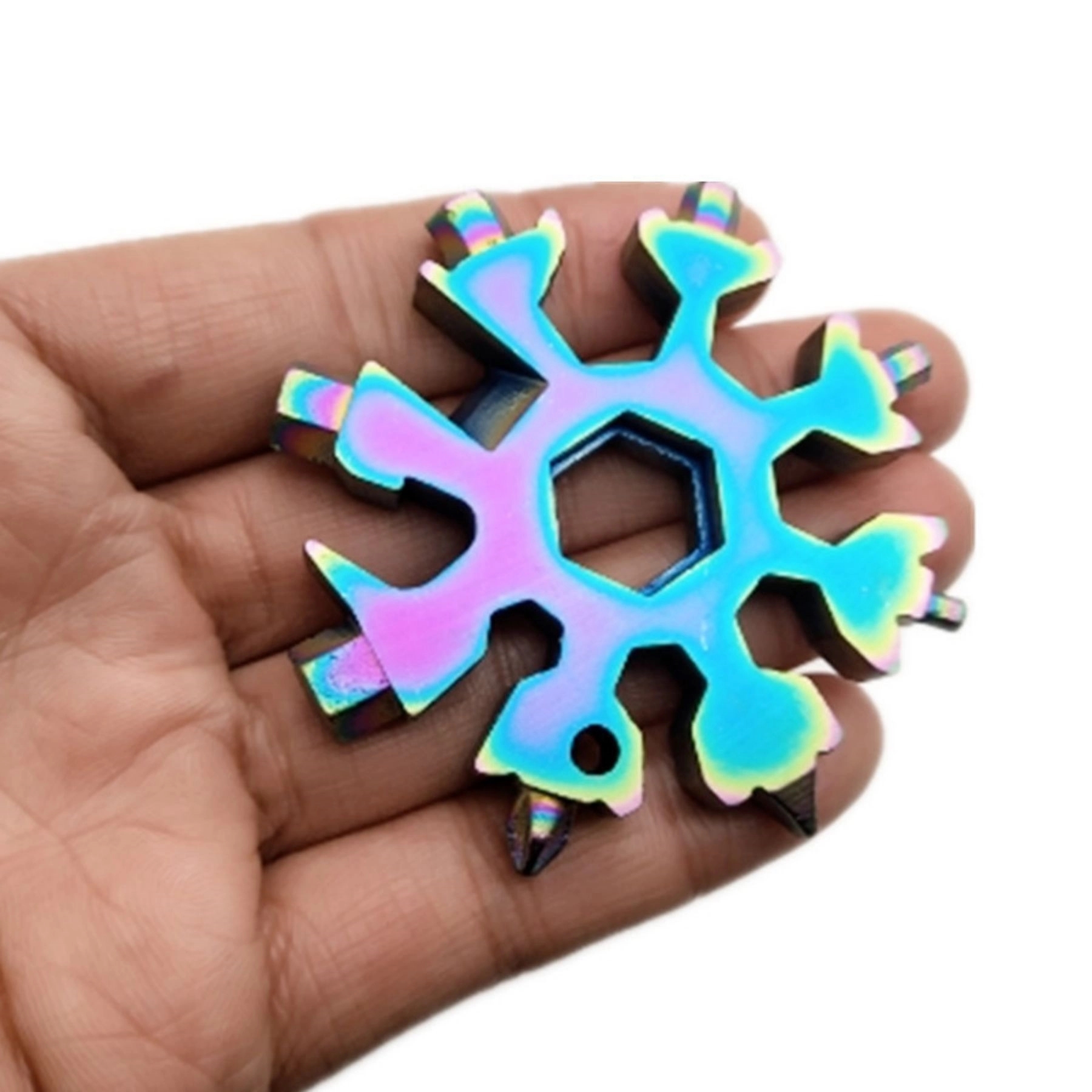 Saker 18-in-1 Snowflake Multi Tool Christmas Gift Keychain 10