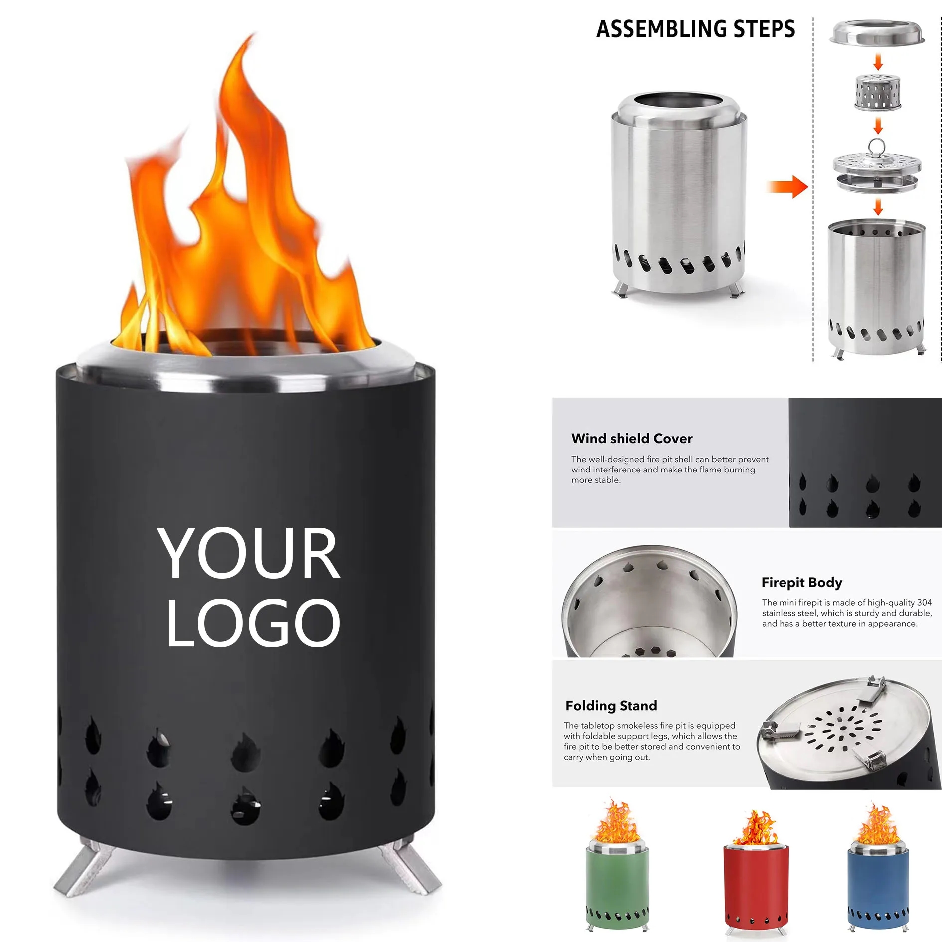 Portable Outdoor Mini Fireplace 1