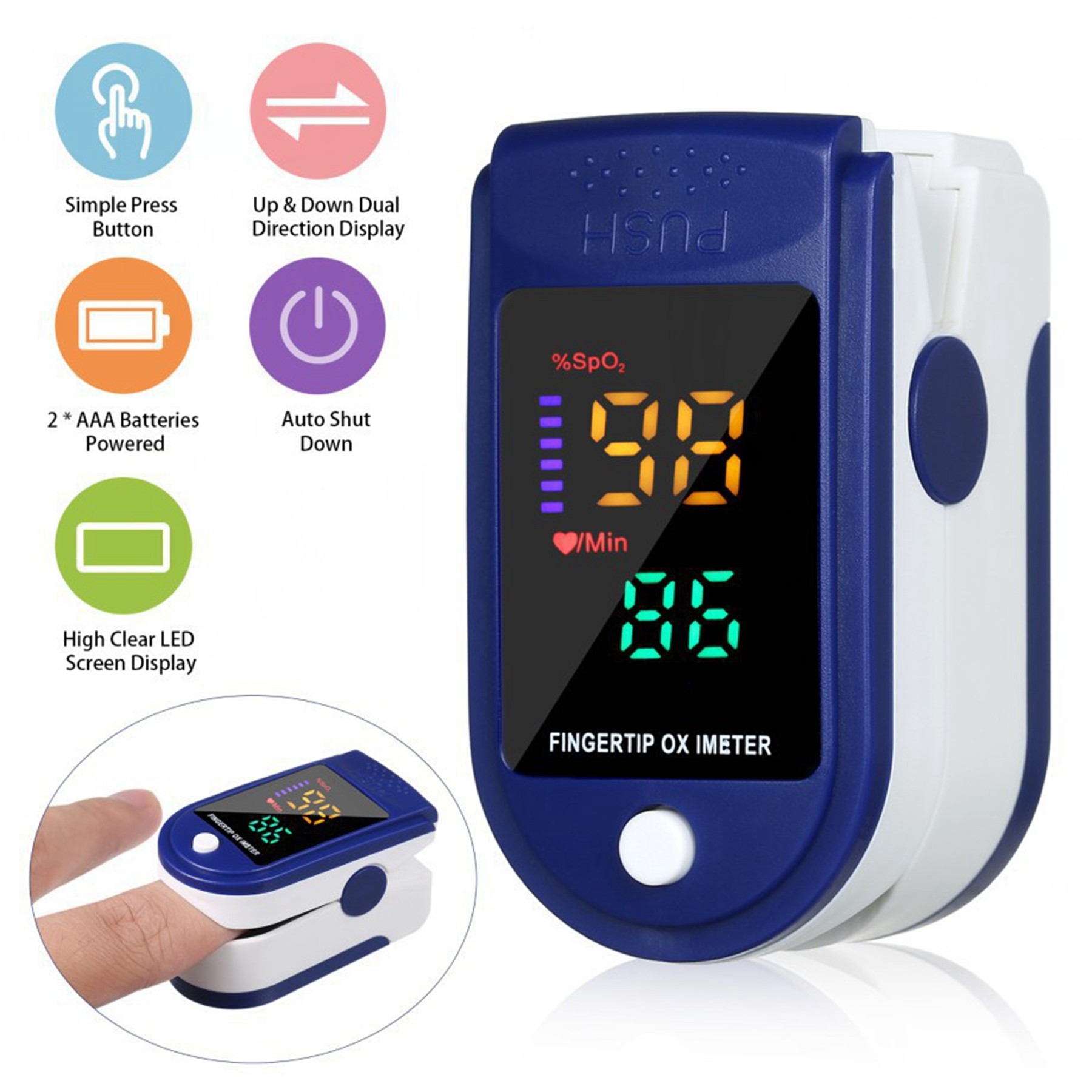 Fingertip Type Digital Pulse Oximeter 2