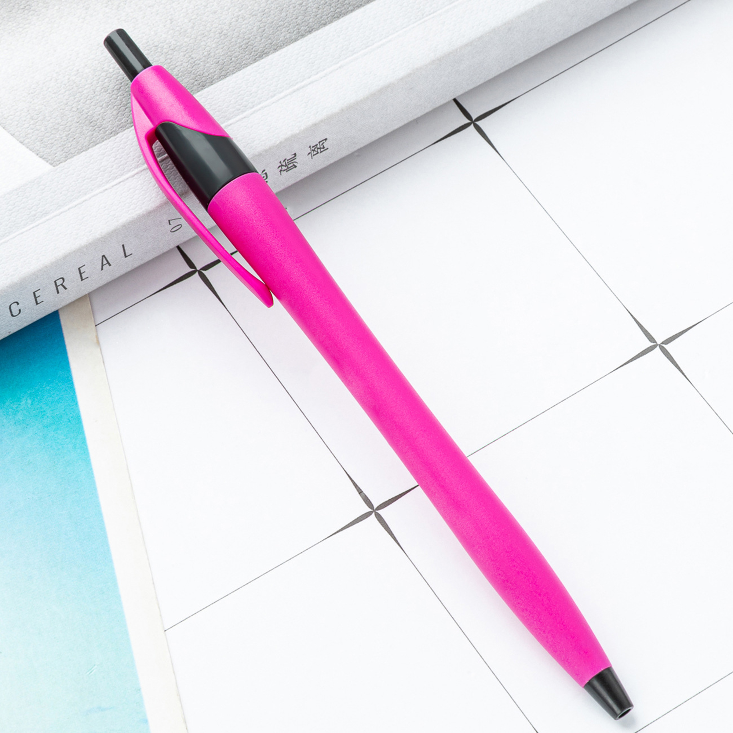 Plastic Matte Multi-Color Press Ballpoint Pen 4