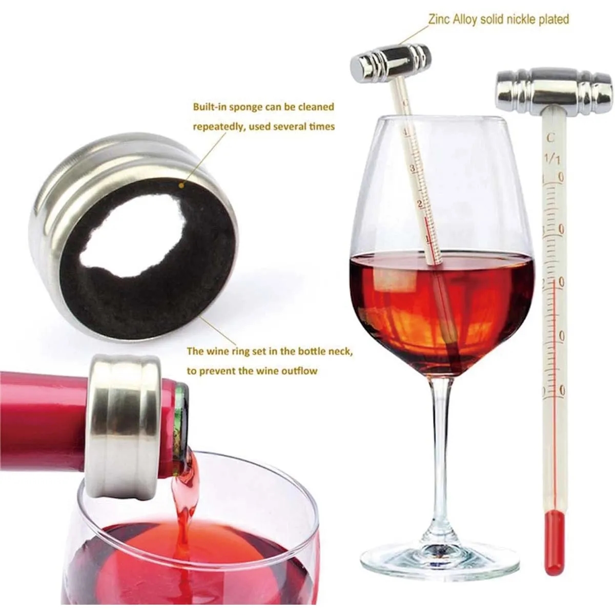 Stock High Quality 5 Set Wooden Box Wine Accessory 6