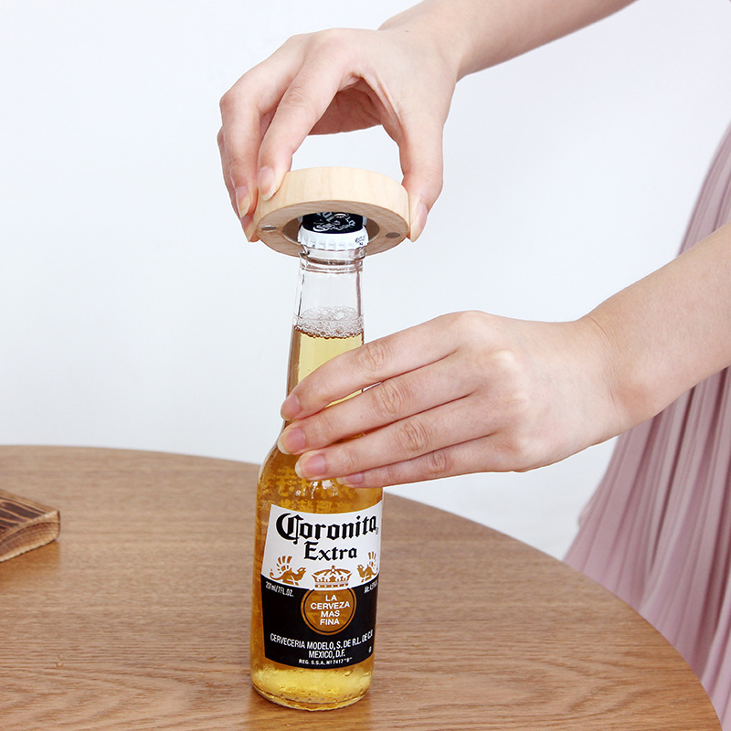Wooden Fridge Magnet Beer Opener 3
