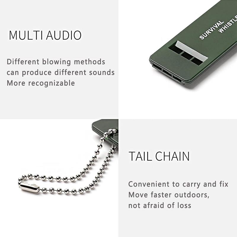 Outdoor Safety Survival Emergency Whistle w/Chain 5